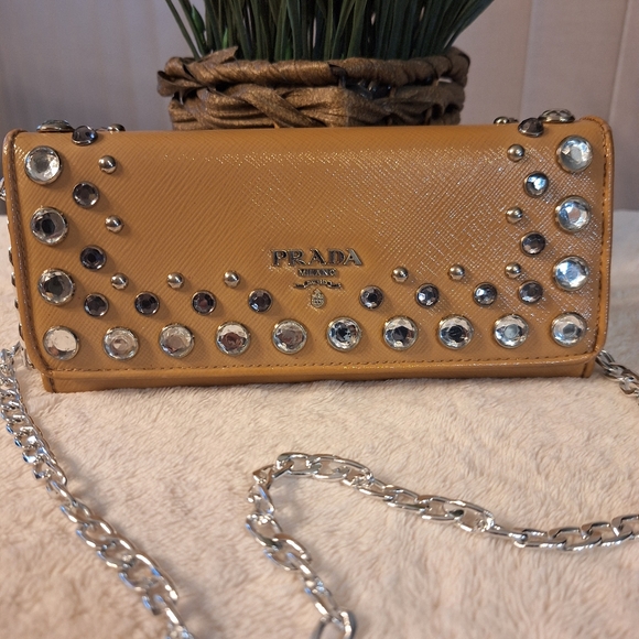 Prada Handbags - RARE Prada Glazed Saffiano Double Snap